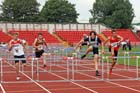 Boys under-15s 80 metres hurdles at the Gateshead Tartan Games Open.